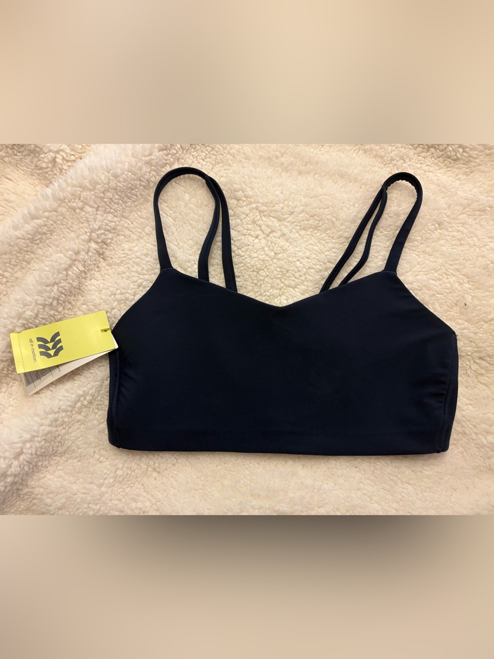 All in Motion Women’s Everyday Soft Light Strappy Sports Bra in Navy Blue